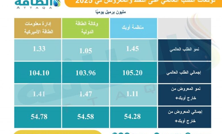 تباين-توقعات-الطلب-على-النفط-في-2025.-ونظرة-أولية-لعام-2026-(تقرير)